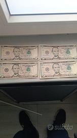 Banconote americane da 1 e 5 dollari