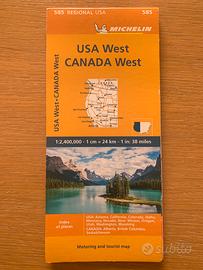 Cartina usa canada ovest west