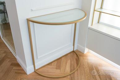 Console da ingresso design oro e vetro – Elegante