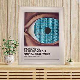 Quadro "Falso Specchio" Magritte su Francobolli
