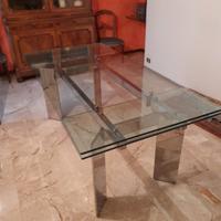 Tavolo Rettangolare In cristallo estendibile
