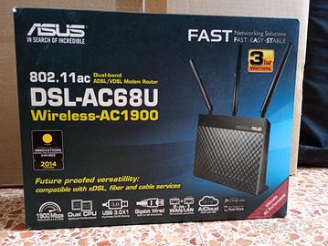 Modem Router Fibra ADSL/VDSL Wi-Fi Asus DSL-AC68U