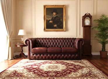 Chesterfield divano sofa 3 posti in pelle vintage