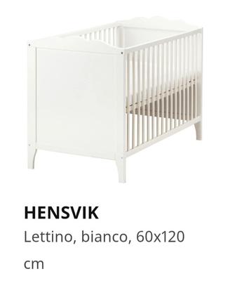 Lettino culla ikea Hensvik bianco