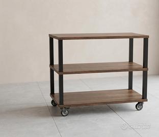 Carrello 3 ripiani stile industriale 