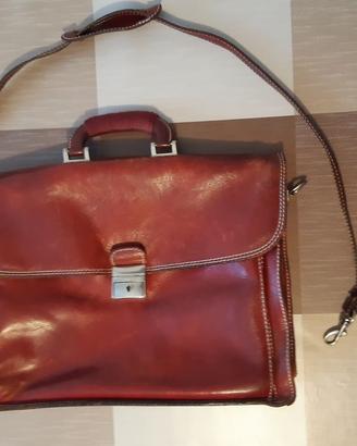 Borsa cartella in vera pelle