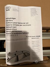 Barre portatutto NUOVE originali Audi