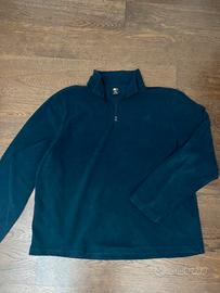 Starter felpa pile uomo blu con colletto taglia XL