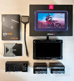 Atomos Ninja V + SSD 1TB + Accessori