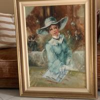 Quadro a olio con cornice