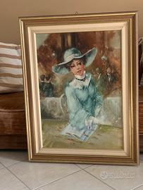 Quadro a olio con cornice