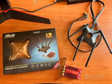 Scheda Wi-Fi ASUS PCE-AC88 AC3100 PCIe con Scatola
