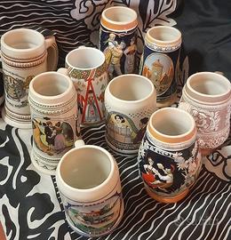Boccali bavaresi dipinti a mano 