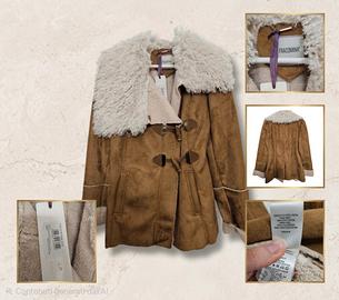 Cappotto in ecopelliccia e camoscio  Fracomina 