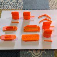 Accessori 3D per Citroen Ami - 10 pezzi Arancione