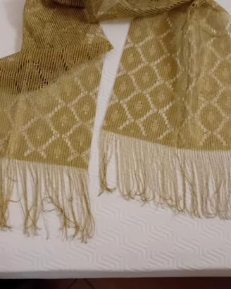 Foulard stupendo oro/bronzato 150 x 30 elegante