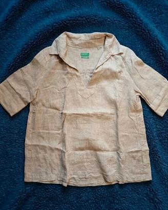 Camicia 100% lino da donna - Benetton, taglia M