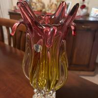 Vaso artistico Bohemia in vetro colorato