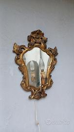 Antica applique da parete italiana specchio