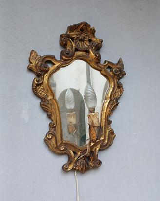 Antica applique da parete italiana specchio
