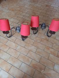 Applique in ottone a candela, con o senza paralume