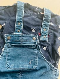 Salopette con maglia disney 12/18 mesi