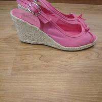 Sandali Espadrillas zeppa color rosa numero 38
