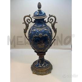 VASO POTICHE NERA DEC DORATI