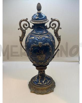 VASO POTICHE NERA DEC DORATI