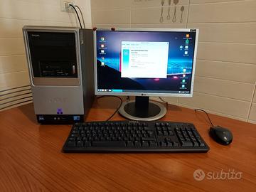 PC desktop E8400 + Monitor 19 wide + accessori