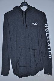Felpa leggera Hollister uomo grigia TG M