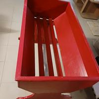 culla vintage a dondolo in legno 