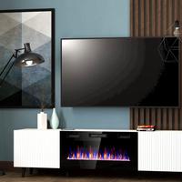 Mobile tv con camino elettrico