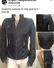 giacca moto cordura for lady traforato spidy tg m