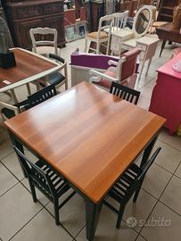 Vintage tavolo quadrato allungabile