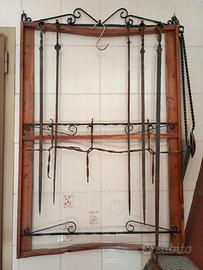 Porta attrezzi camino