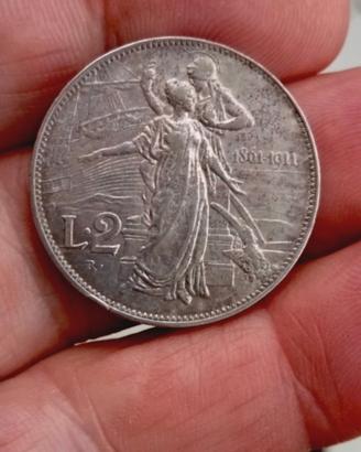 2 lire d'argento 1911