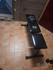 panca reclinabile + pesi+manubri 