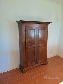 Elegante armadio antico fine '800 noce massello