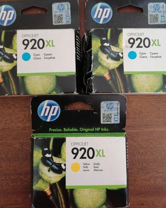 Cartucce HP 920 XL originali (ciano e giallo)