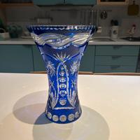 Vaso blu cristallo