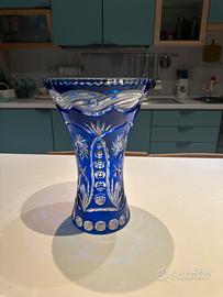 Vaso blu cristallo