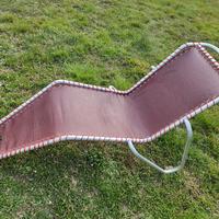 poltrona sdraio alluminio e pelle