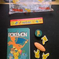 Set scuola astuccio trasparente vintage pokemon