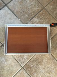 Mensole Mire ciliegio e acciaio satinato