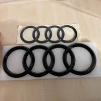 Logo posteriore + anteriore audi nero lucidi