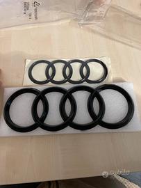 Logo posteriore + anteriore audi nero lucidi