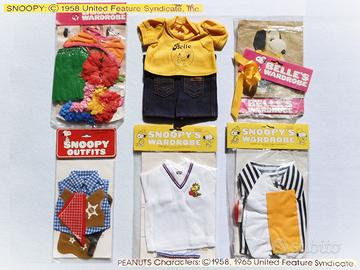 Vintage 1980 SNOOPY BELLE Vestitini Abiti peluche