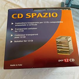 Contenitore 12 CD plastica trasparente 