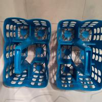 Portabittiglie in plastica colore blu